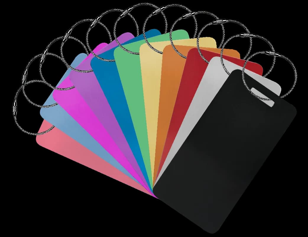 Custom laser engraved luggage tags